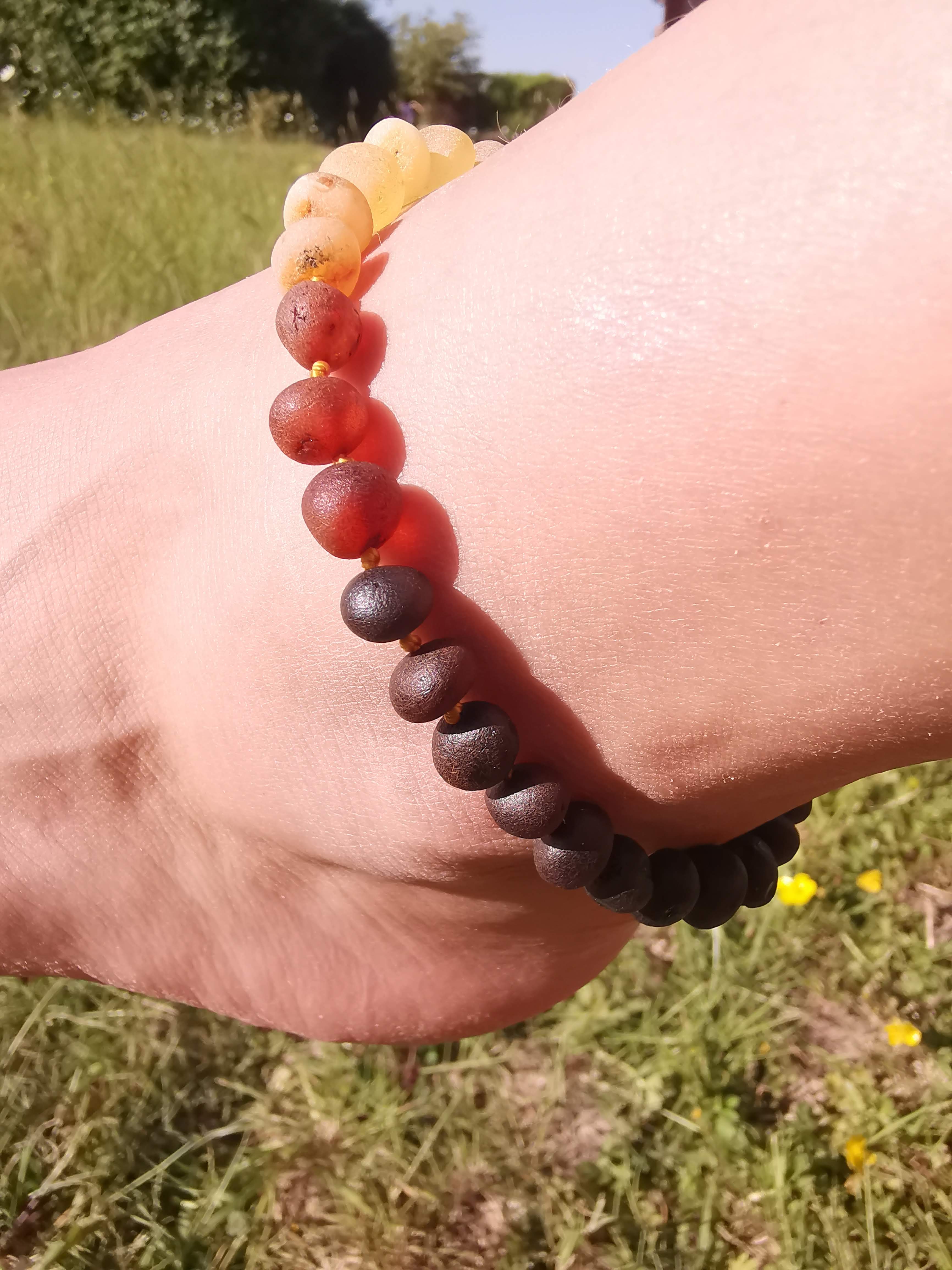 adult amber anklet