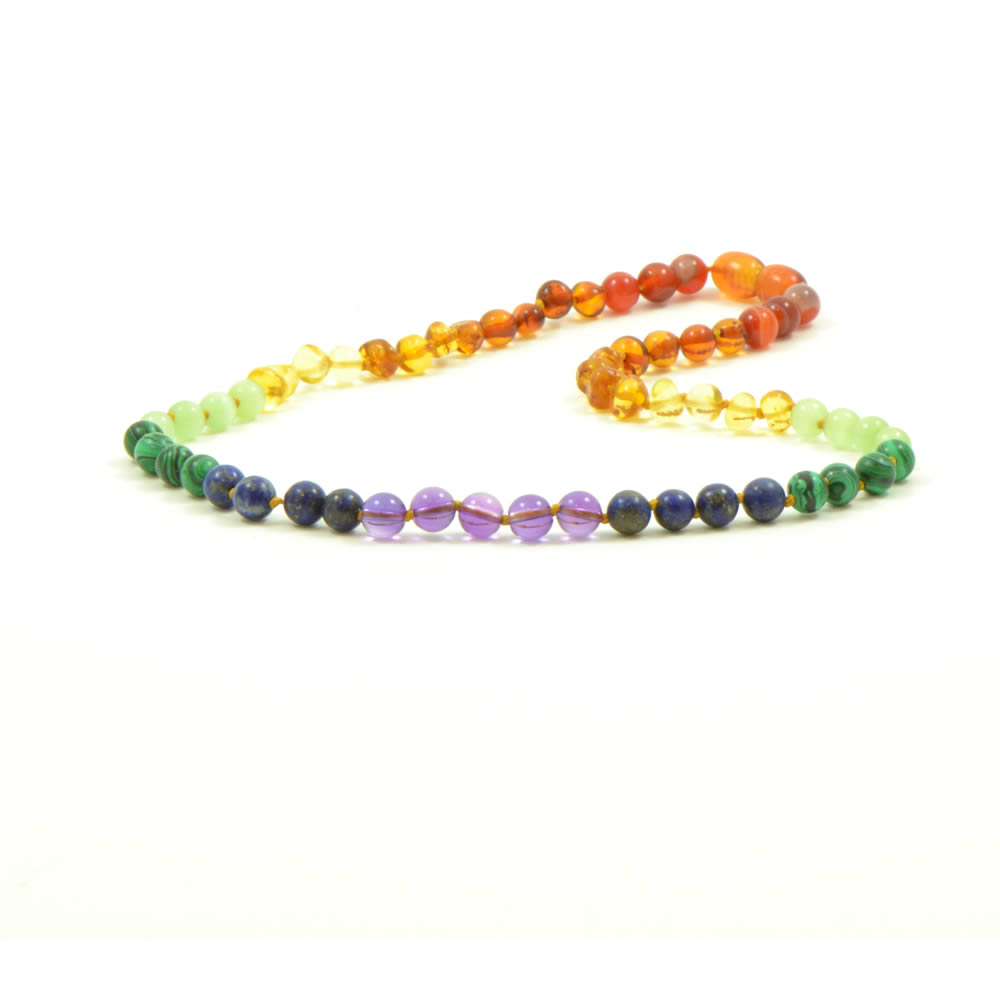 rainbow amber necklace