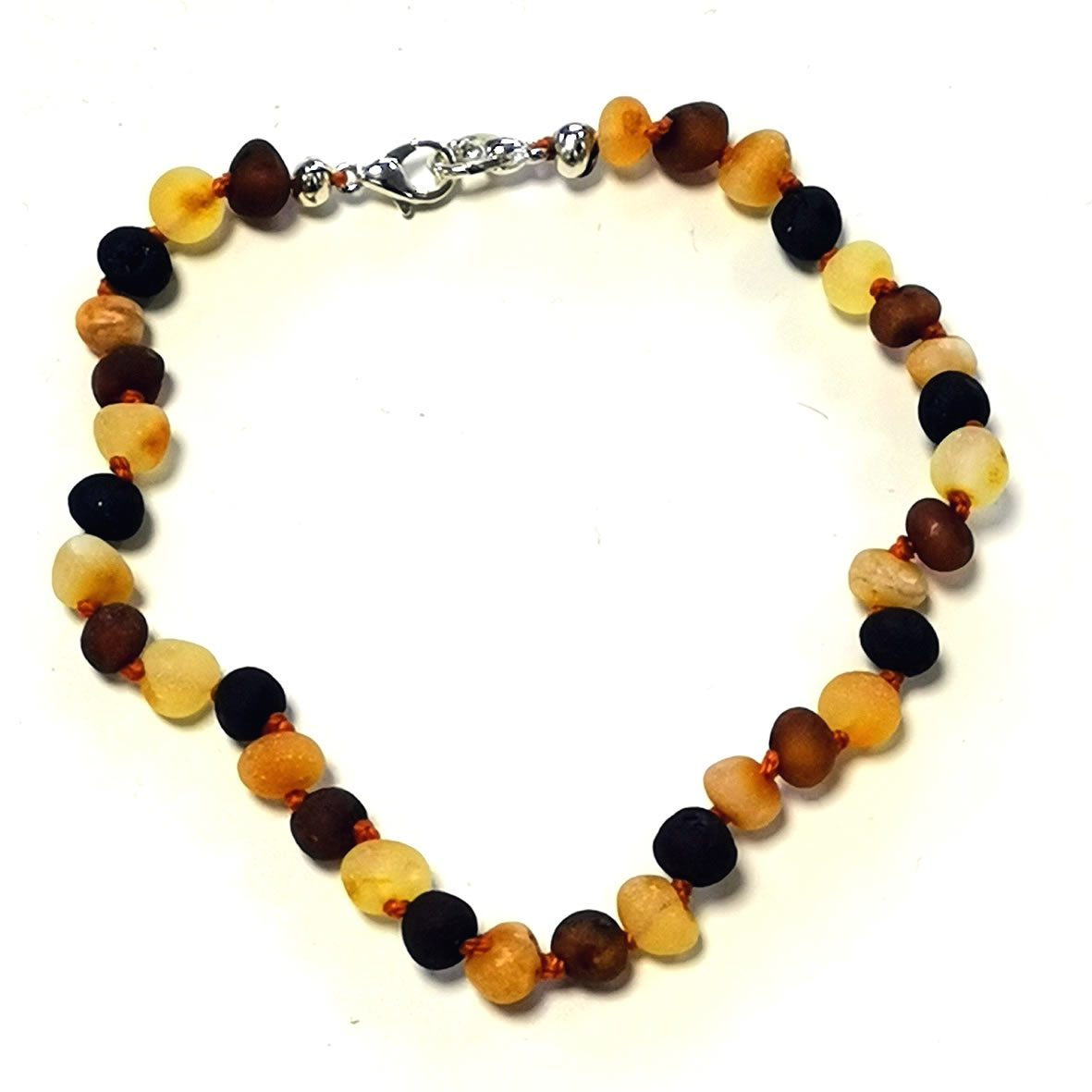 Baroque Amber Adjustable Bracelet - Unpolished multi amber raw amber